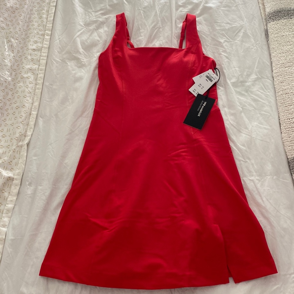 YPB Abercrombie sculptLux Active Mini Dress in Lollipop